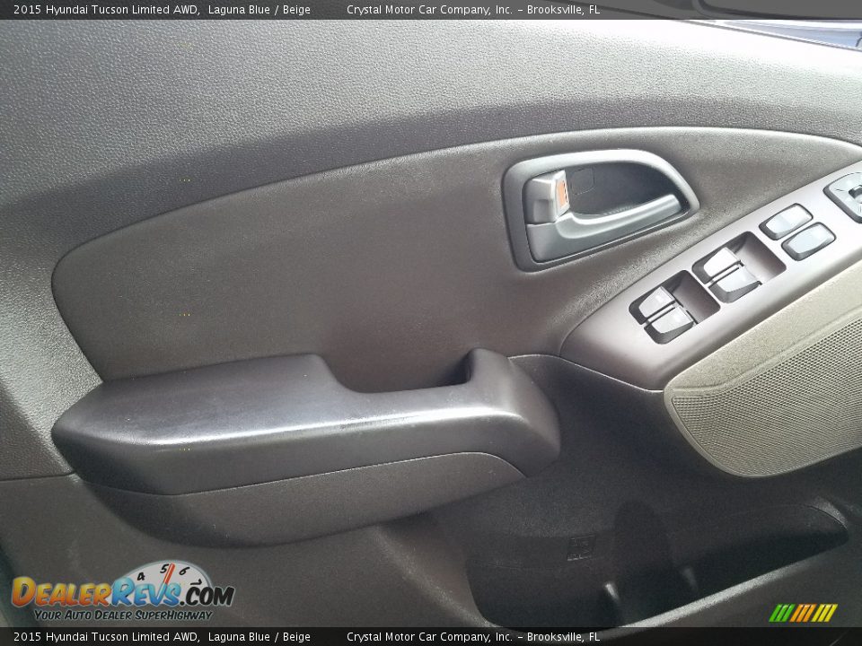 2015 Hyundai Tucson Limited AWD Laguna Blue / Beige Photo #17