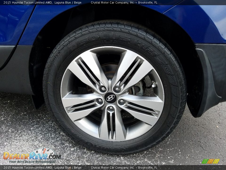 2015 Hyundai Tucson Limited AWD Laguna Blue / Beige Photo #20