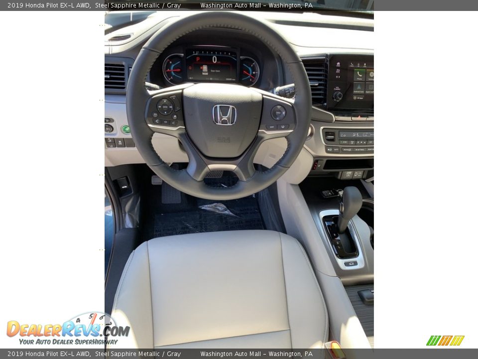 2019 Honda Pilot EX-L AWD Steel Sapphire Metallic / Gray Photo #11