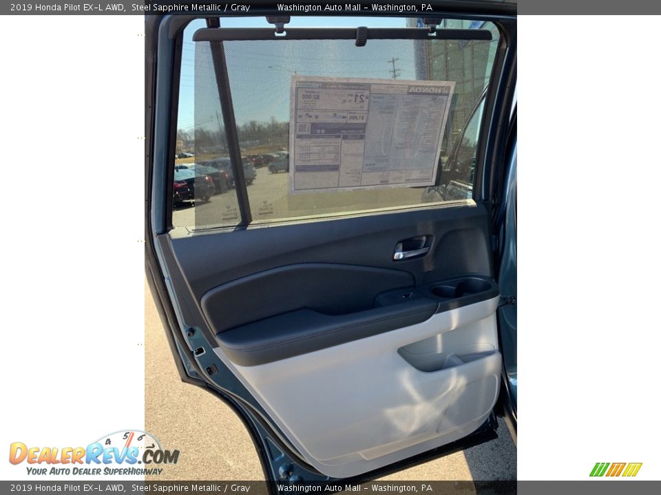 2019 Honda Pilot EX-L AWD Steel Sapphire Metallic / Gray Photo #16