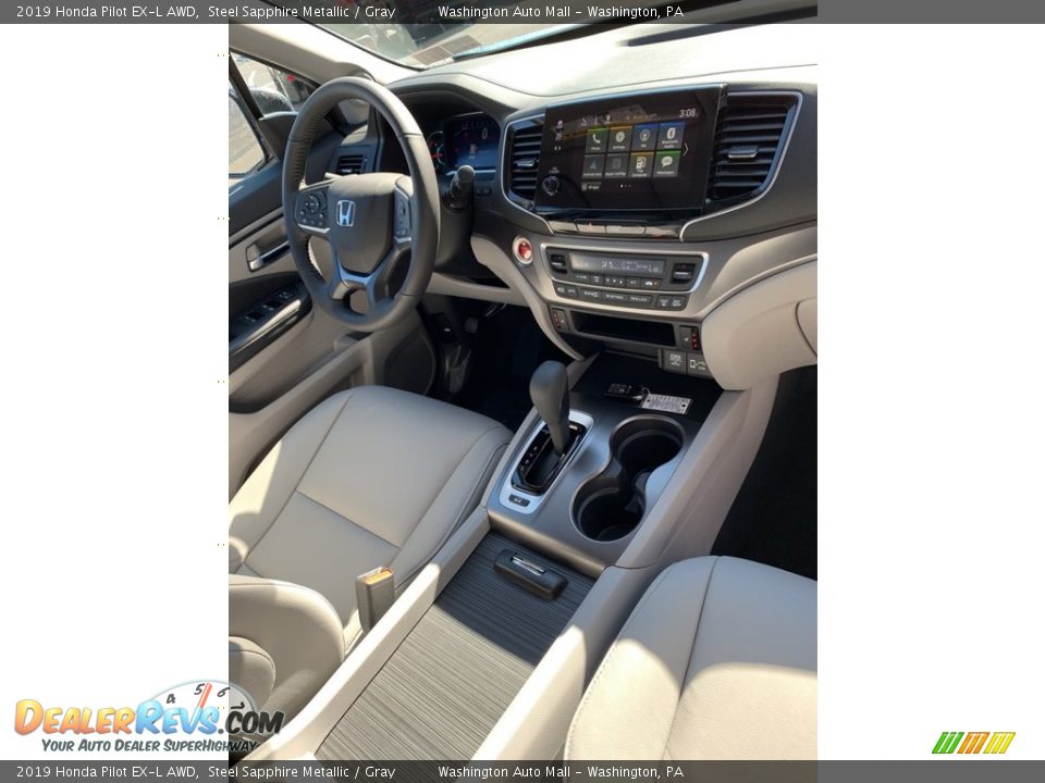 2019 Honda Pilot EX-L AWD Steel Sapphire Metallic / Gray Photo #35