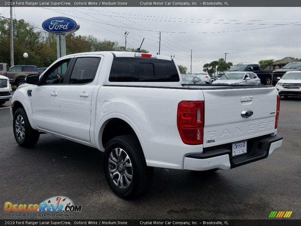 2019 Ford Ranger Lariat SuperCrew Oxford White / Medium Stone Photo #3