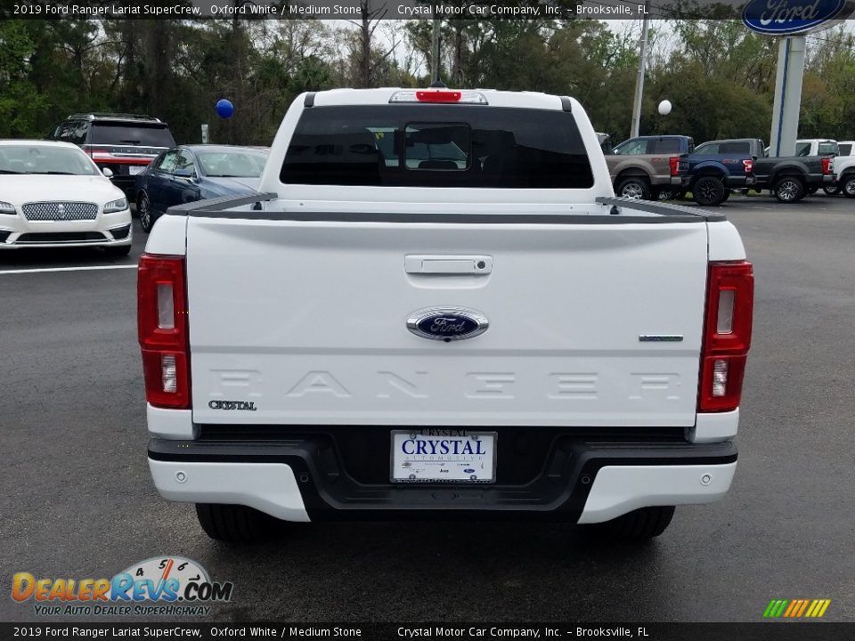 2019 Ford Ranger Lariat SuperCrew Oxford White / Medium Stone Photo #4