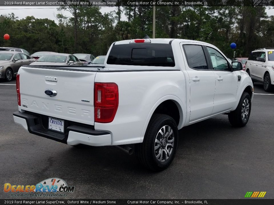 2019 Ford Ranger Lariat SuperCrew Oxford White / Medium Stone Photo #5
