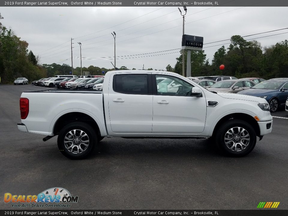 2019 Ford Ranger Lariat SuperCrew Oxford White / Medium Stone Photo #6