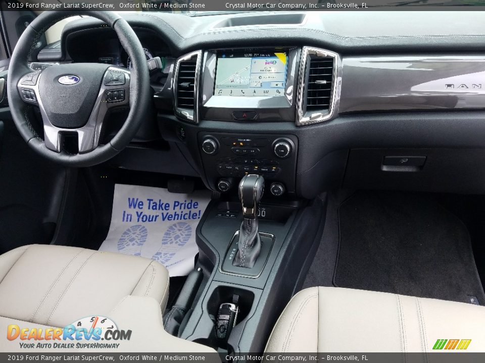 2019 Ford Ranger Lariat SuperCrew Oxford White / Medium Stone Photo #13