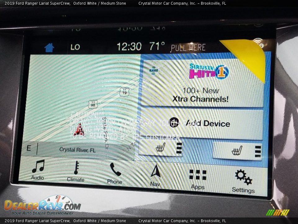 Navigation of 2019 Ford Ranger Lariat SuperCrew Photo #15