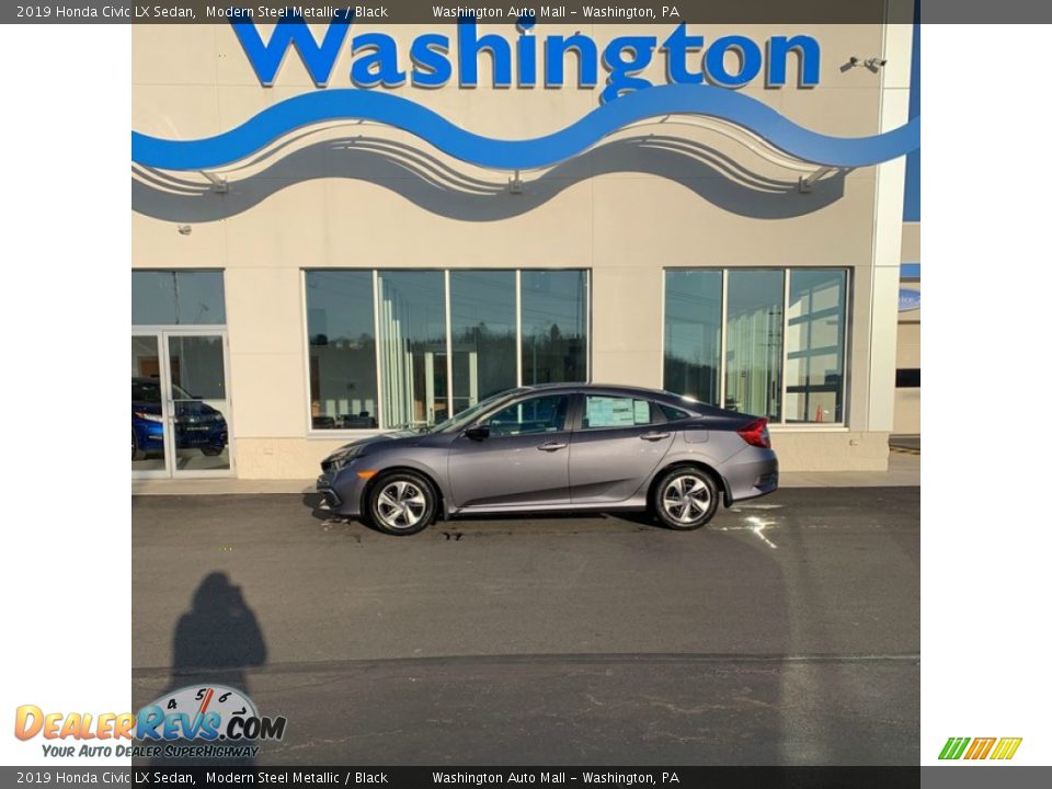 2019 Honda Civic LX Sedan Modern Steel Metallic / Black Photo #1
