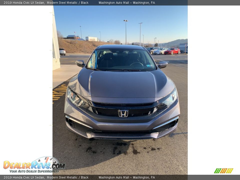 2019 Honda Civic LX Sedan Modern Steel Metallic / Black Photo #3