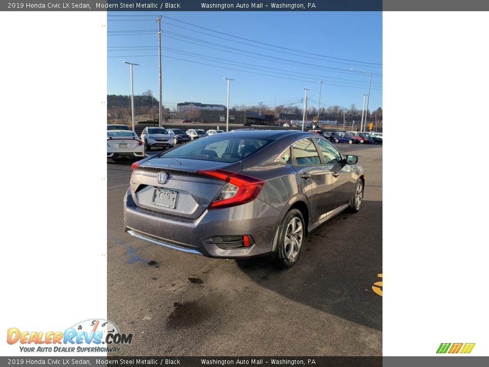 2019 Honda Civic LX Sedan Modern Steel Metallic / Black Photo #5