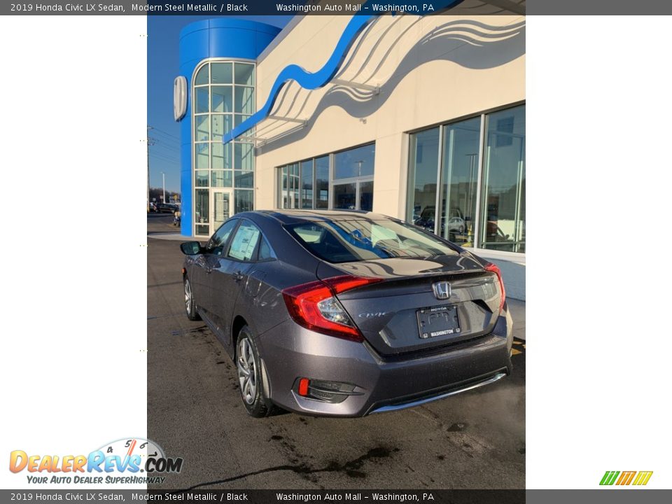 2019 Honda Civic LX Sedan Modern Steel Metallic / Black Photo #7