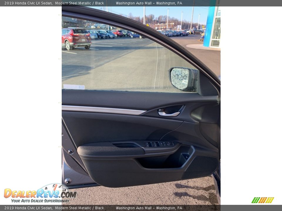 2019 Honda Civic LX Sedan Modern Steel Metallic / Black Photo #8