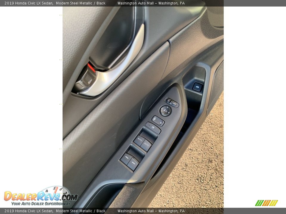 2019 Honda Civic LX Sedan Modern Steel Metallic / Black Photo #9