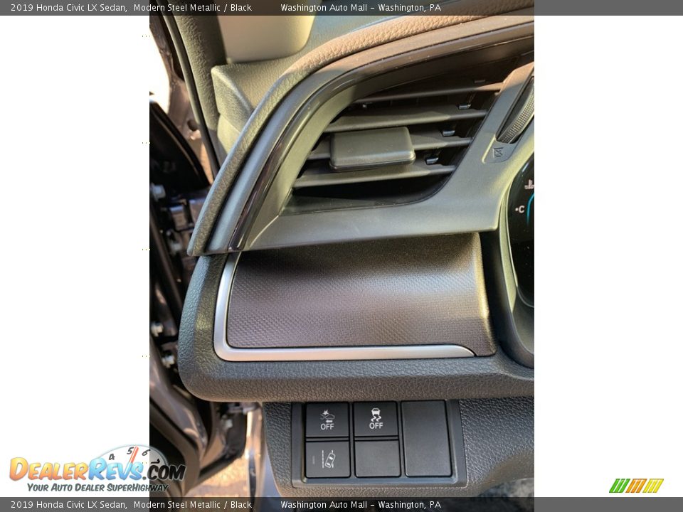 2019 Honda Civic LX Sedan Modern Steel Metallic / Black Photo #10