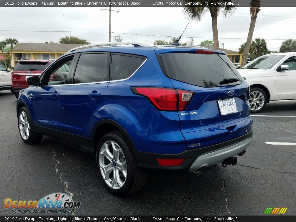 2019 Ford Escape Titanium Lightning Blue / Chromite Gray/Charcoal Black Photo #3