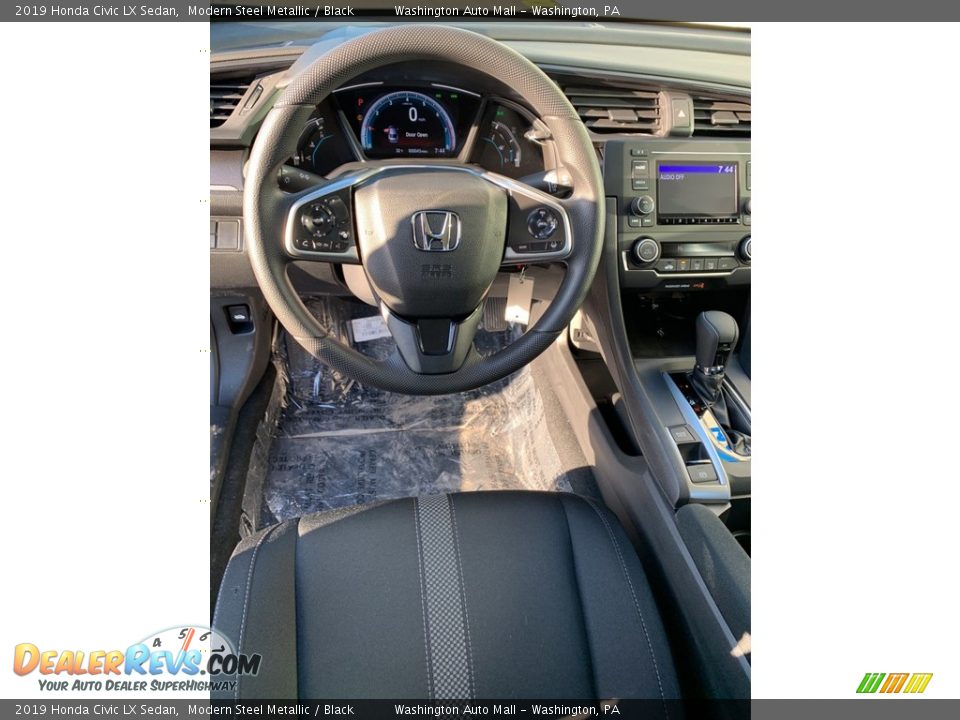2019 Honda Civic LX Sedan Modern Steel Metallic / Black Photo #11