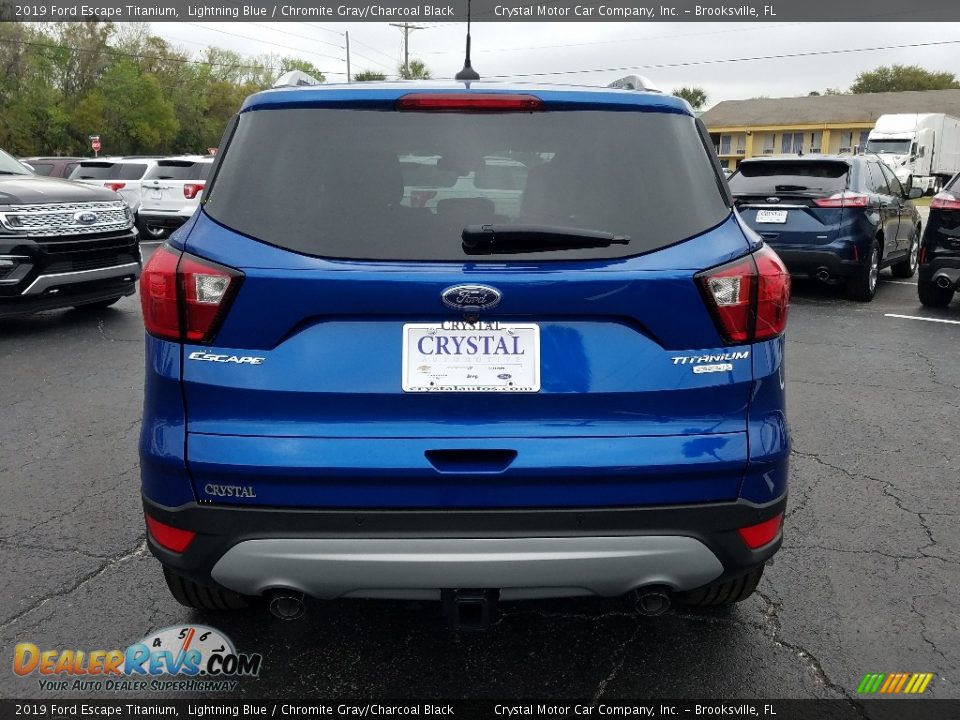 2019 Ford Escape Titanium Lightning Blue / Chromite Gray/Charcoal Black Photo #4