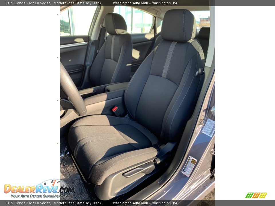 2019 Honda Civic LX Sedan Modern Steel Metallic / Black Photo #12