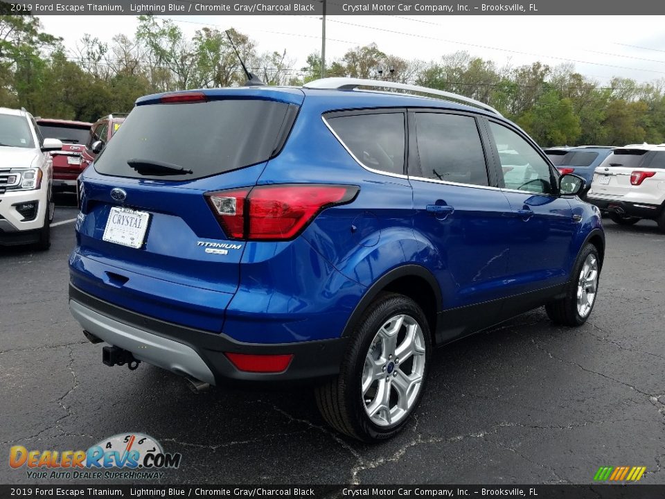 2019 Ford Escape Titanium Lightning Blue / Chromite Gray/Charcoal Black Photo #5