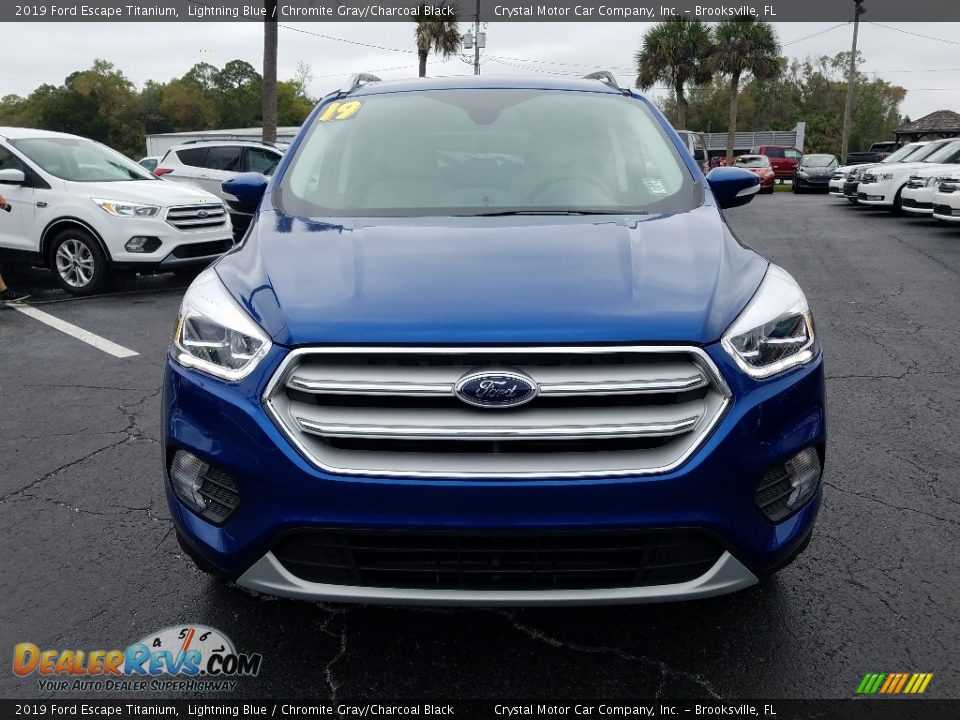 2019 Ford Escape Titanium Lightning Blue / Chromite Gray/Charcoal Black Photo #8