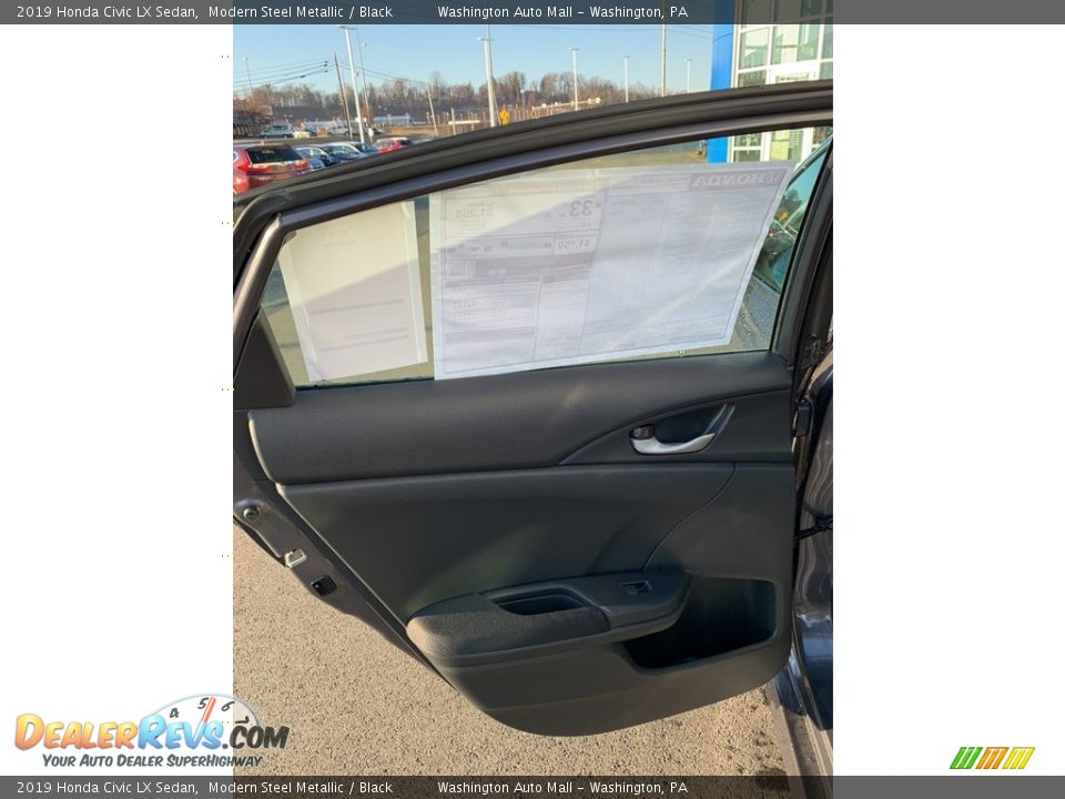 2019 Honda Civic LX Sedan Modern Steel Metallic / Black Photo #16