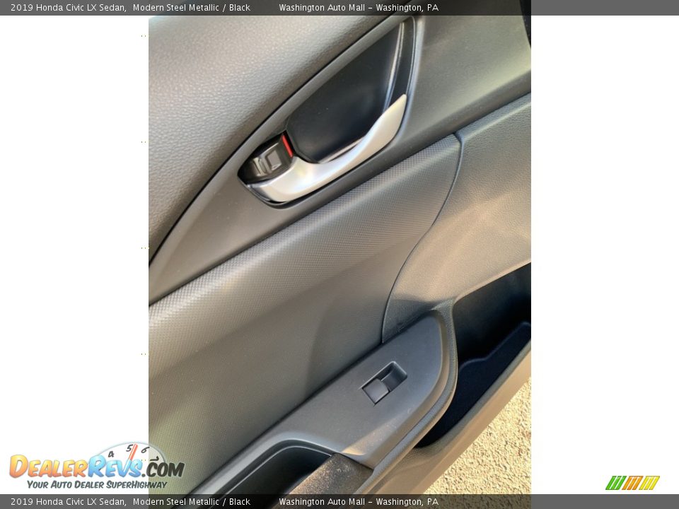 2019 Honda Civic LX Sedan Modern Steel Metallic / Black Photo #17
