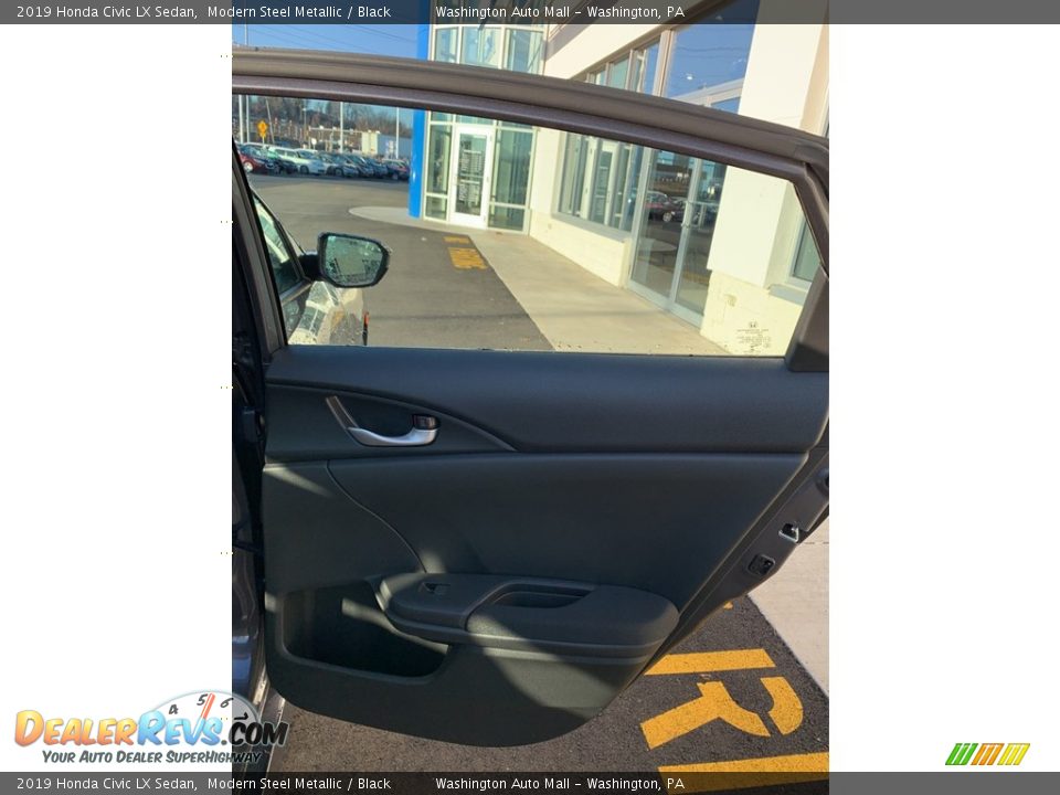 2019 Honda Civic LX Sedan Modern Steel Metallic / Black Photo #22
