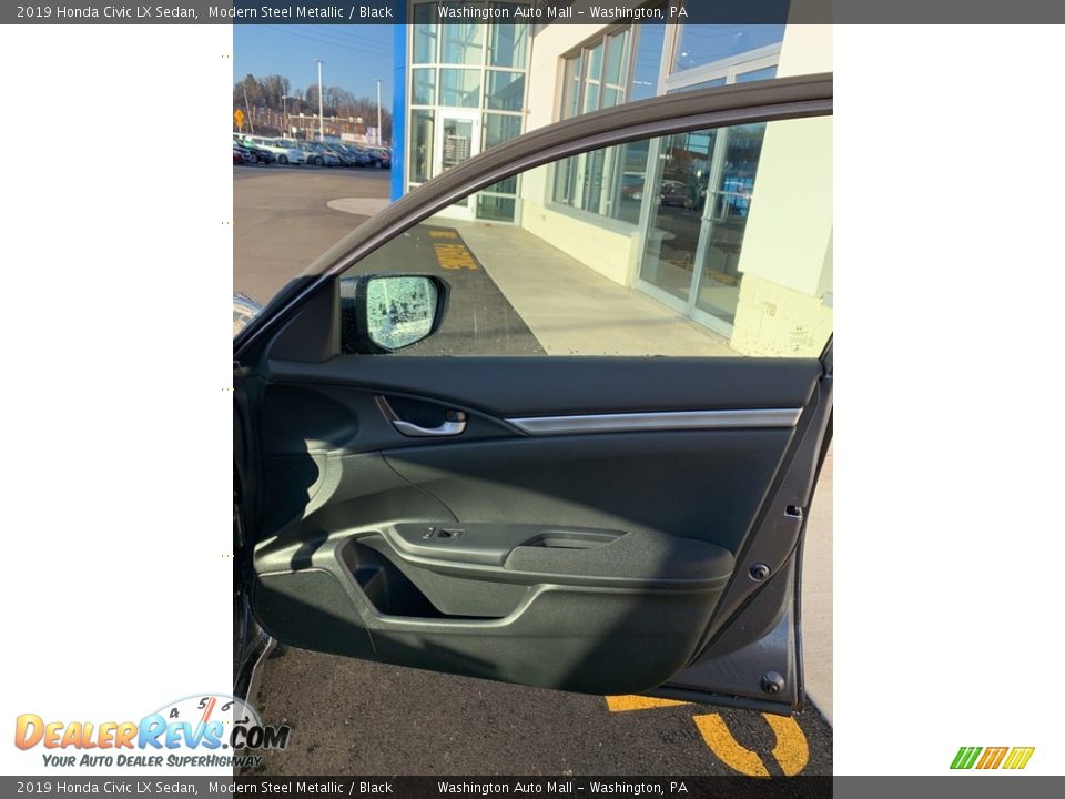 2019 Honda Civic LX Sedan Modern Steel Metallic / Black Photo #25