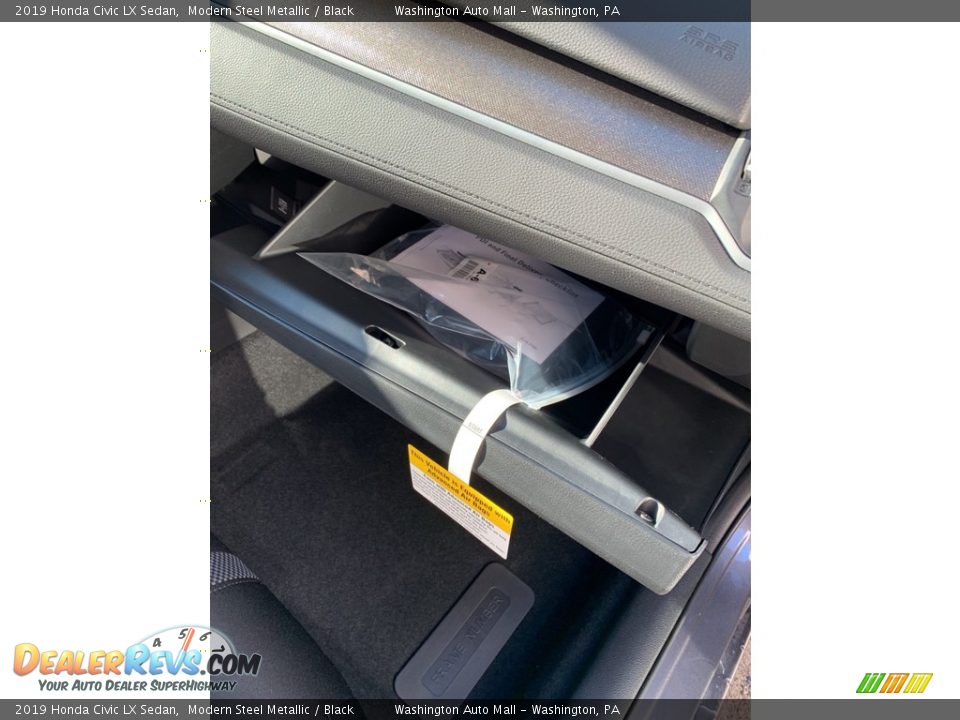 2019 Honda Civic LX Sedan Modern Steel Metallic / Black Photo #28