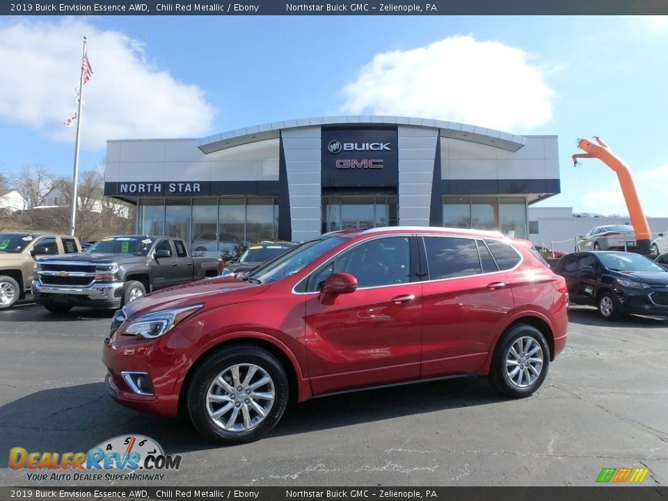 2019 Buick Envision Essence AWD Chili Red Metallic / Ebony Photo #1