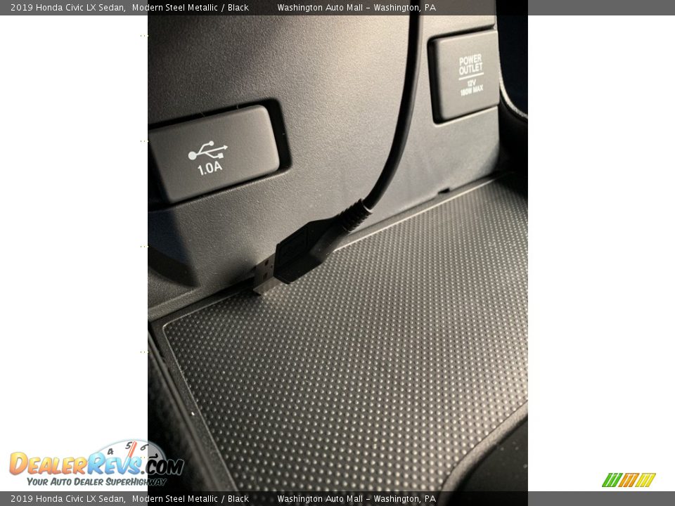 2019 Honda Civic LX Sedan Modern Steel Metallic / Black Photo #35