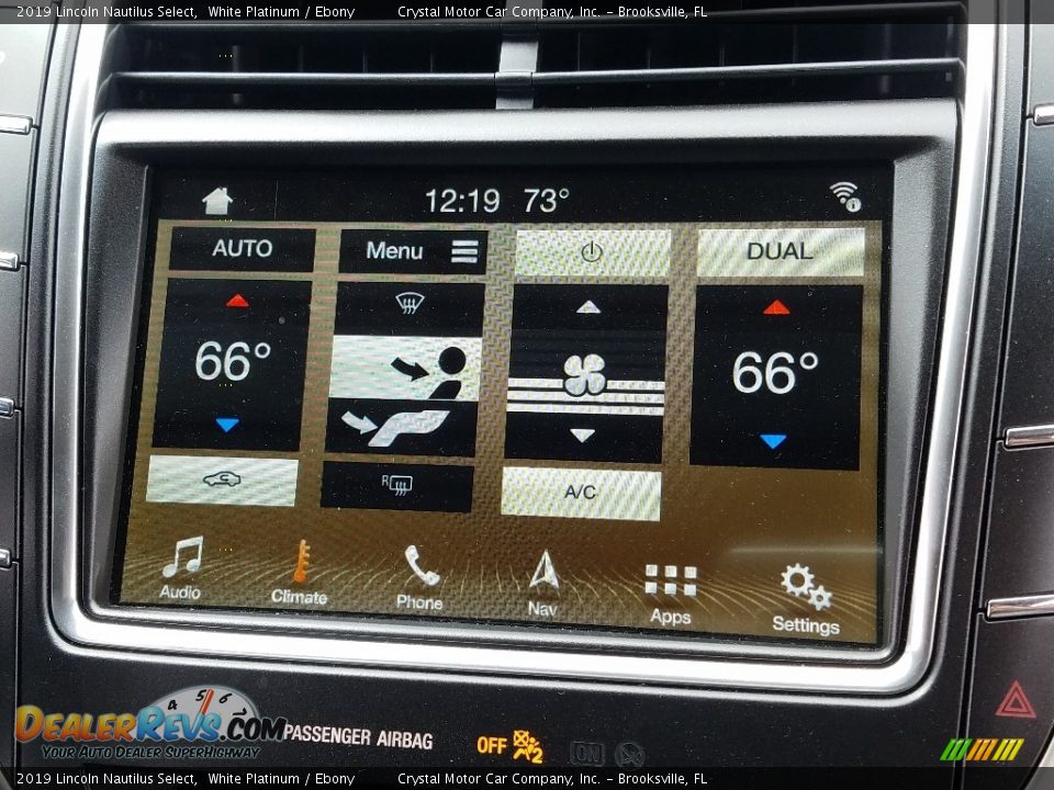 2019 Lincoln Nautilus Select White Platinum / Ebony Photo #15