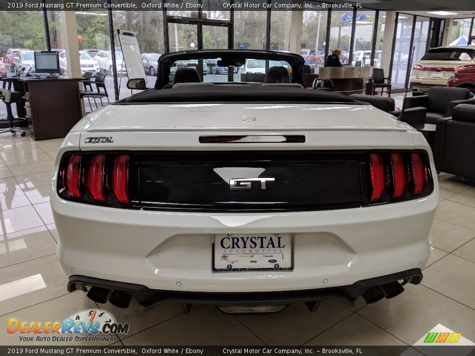 2019 Ford Mustang GT Premium Convertible Oxford White / Ebony Photo #4