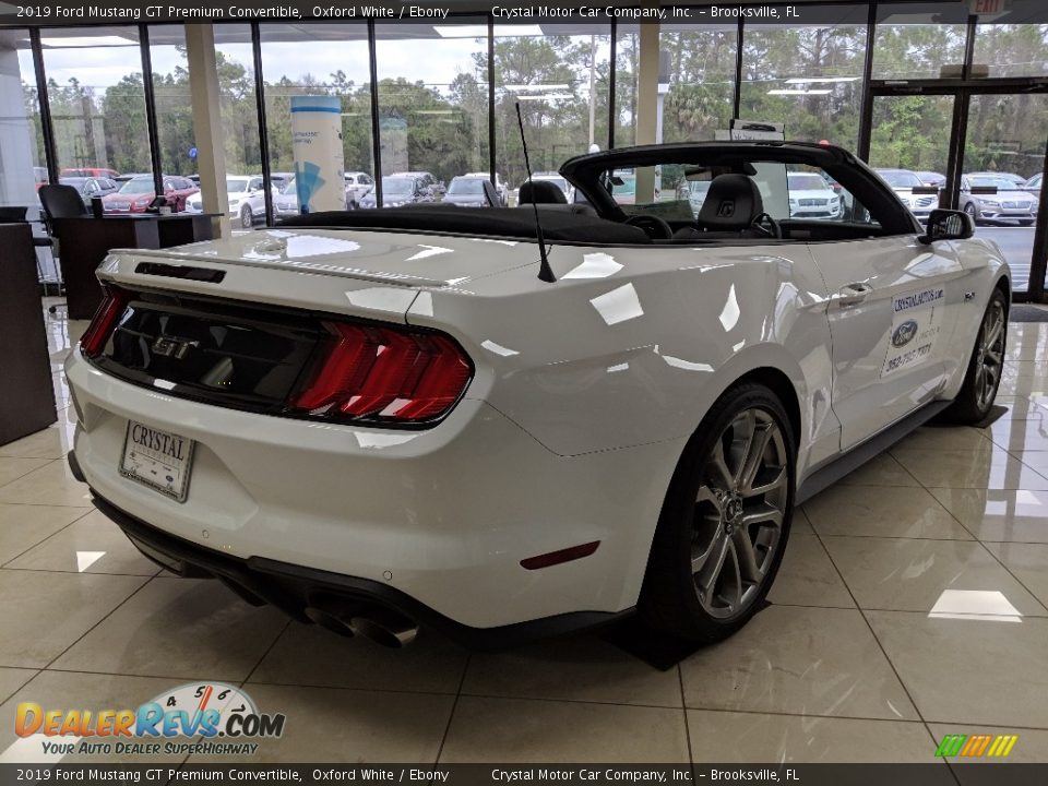 2019 Ford Mustang GT Premium Convertible Oxford White / Ebony Photo #5