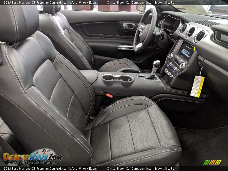 Front Seat of 2019 Ford Mustang GT Premium Convertible Photo #8