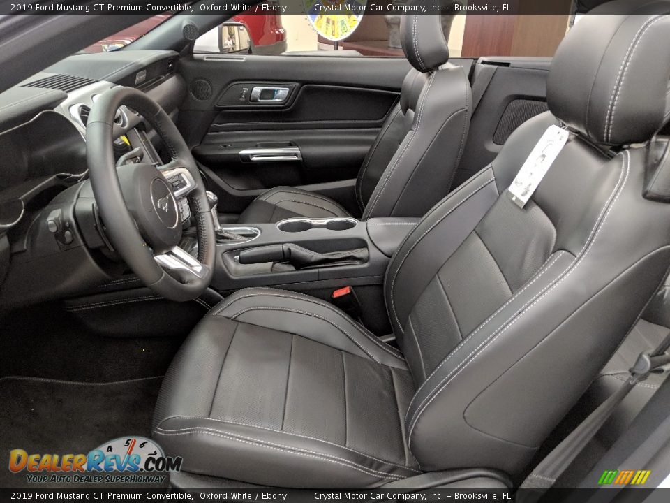 Front Seat of 2019 Ford Mustang GT Premium Convertible Photo #16