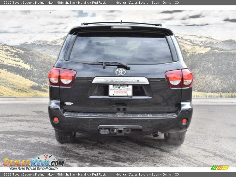 2019 Toyota Sequoia Platinum 4x4 Midnight Black Metallic / Red Rock Photo #4