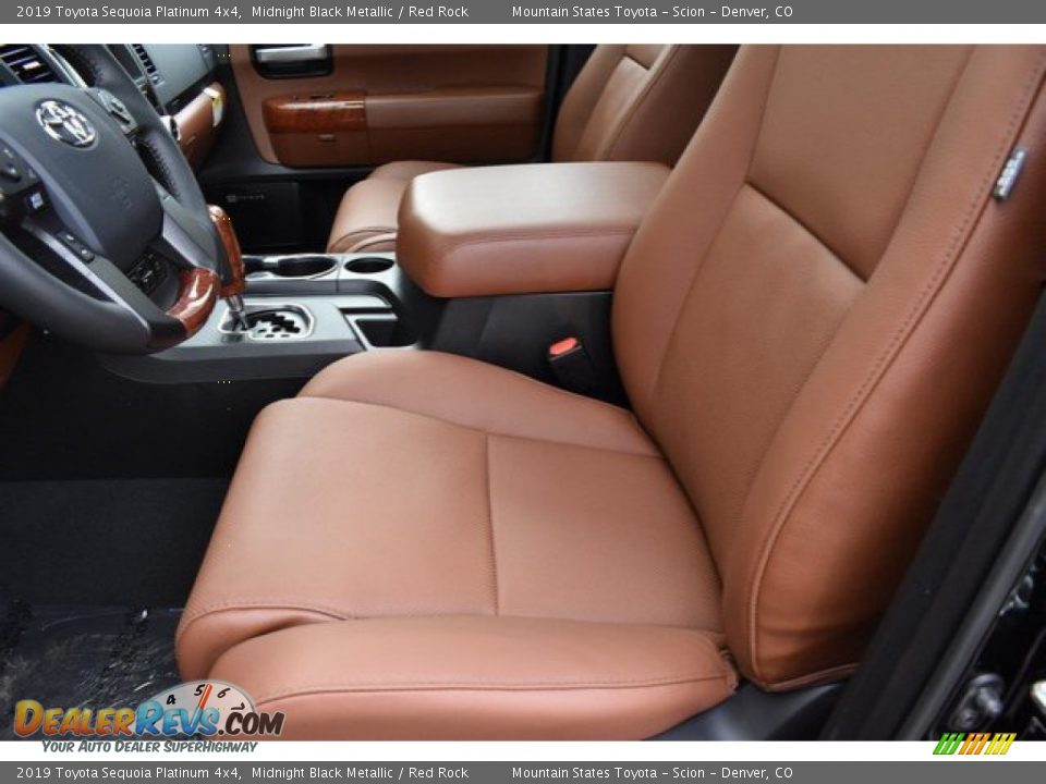2019 Toyota Sequoia Platinum 4x4 Midnight Black Metallic / Red Rock Photo #6