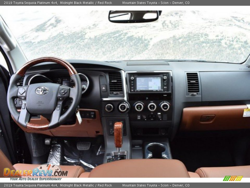 2019 Toyota Sequoia Platinum 4x4 Midnight Black Metallic / Red Rock Photo #7