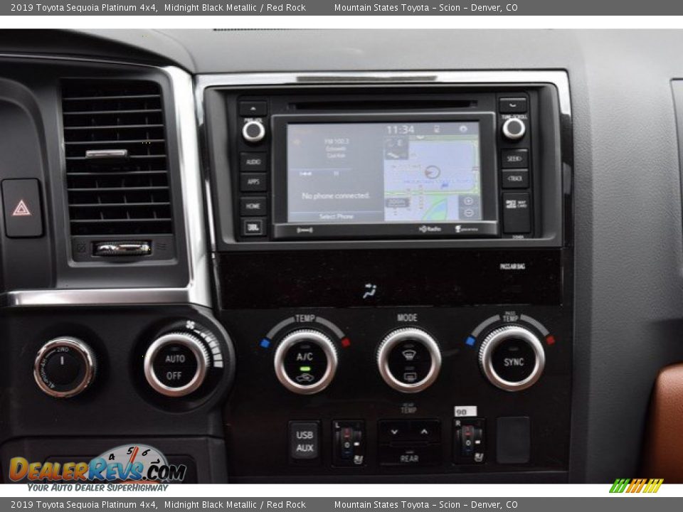 2019 Toyota Sequoia Platinum 4x4 Midnight Black Metallic / Red Rock Photo #9