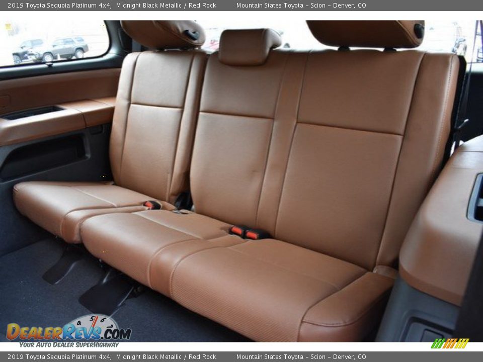 2019 Toyota Sequoia Platinum 4x4 Midnight Black Metallic / Red Rock Photo #12