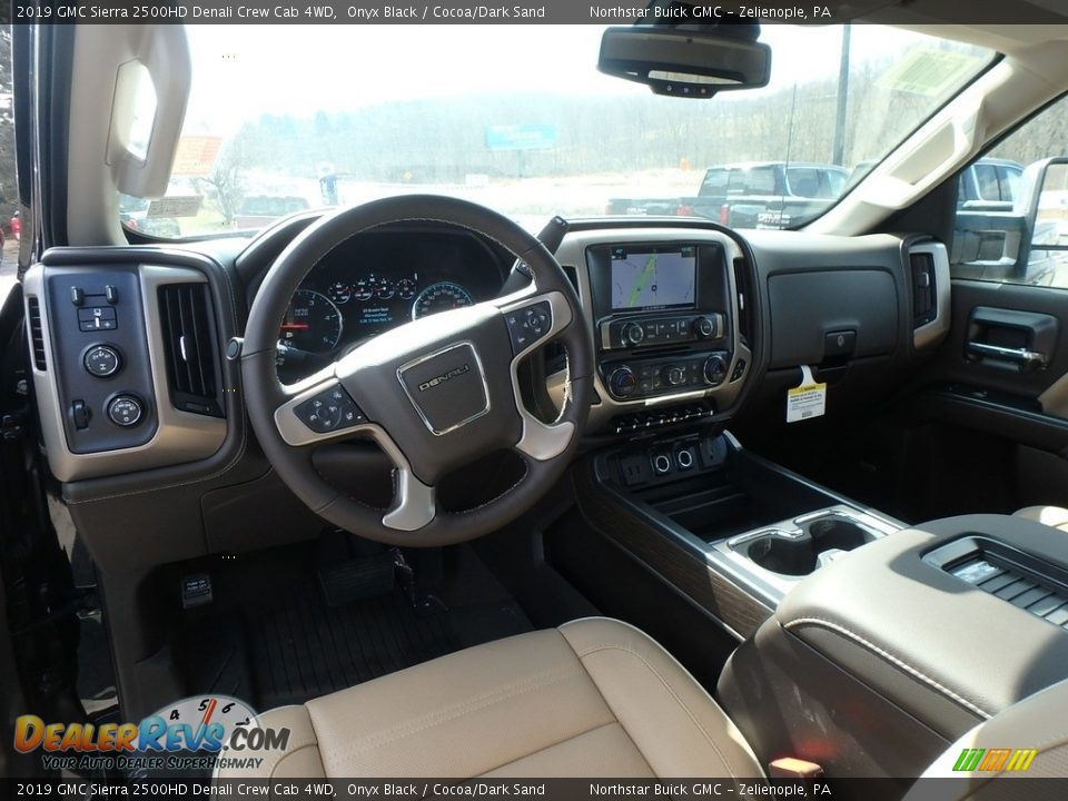 2019 GMC Sierra 2500HD Denali Crew Cab 4WD Onyx Black / Cocoa/Dark Sand Photo #12