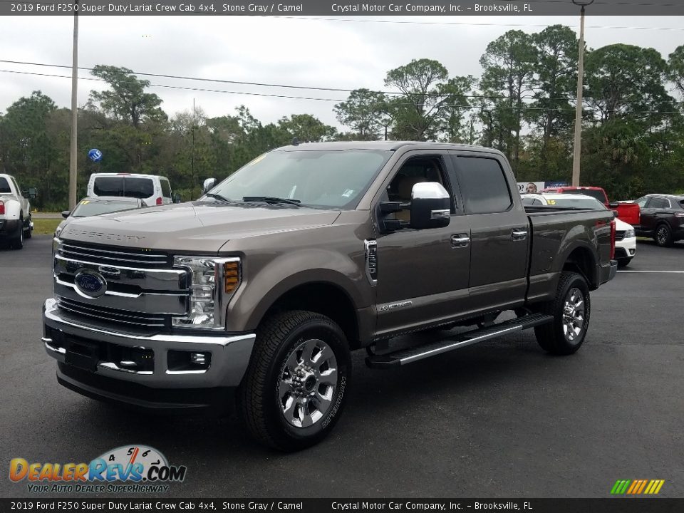 2019 Ford F250 Super Duty Lariat Crew Cab 4x4 Stone Gray / Camel Photo #1