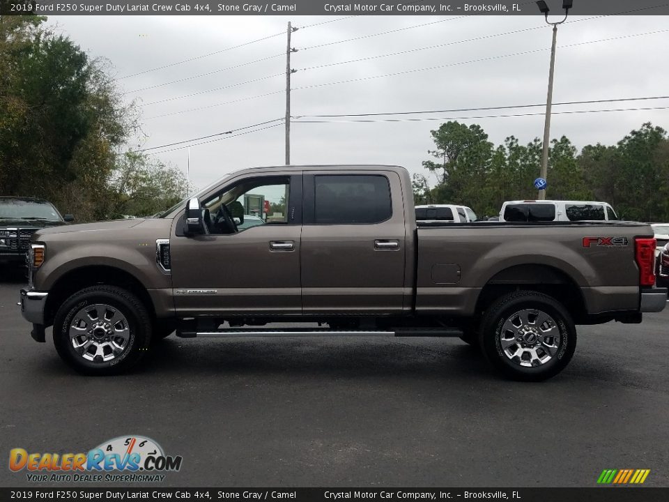 2019 Ford F250 Super Duty Lariat Crew Cab 4x4 Stone Gray / Camel Photo #2