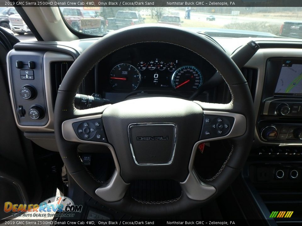 2019 GMC Sierra 2500HD Denali Crew Cab 4WD Onyx Black / Cocoa/Dark Sand Photo #17