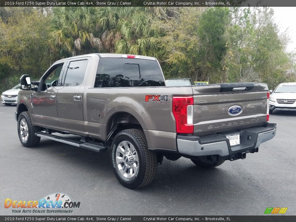 2019 Ford F250 Super Duty Lariat Crew Cab 4x4 Stone Gray / Camel Photo #3