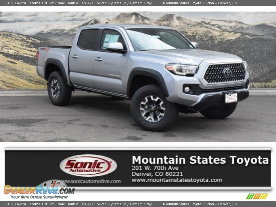 2019 Toyota Tacoma TRD Off-Road Double Cab 4x4 Silver Sky Metallic / Cement Gray Photo #1