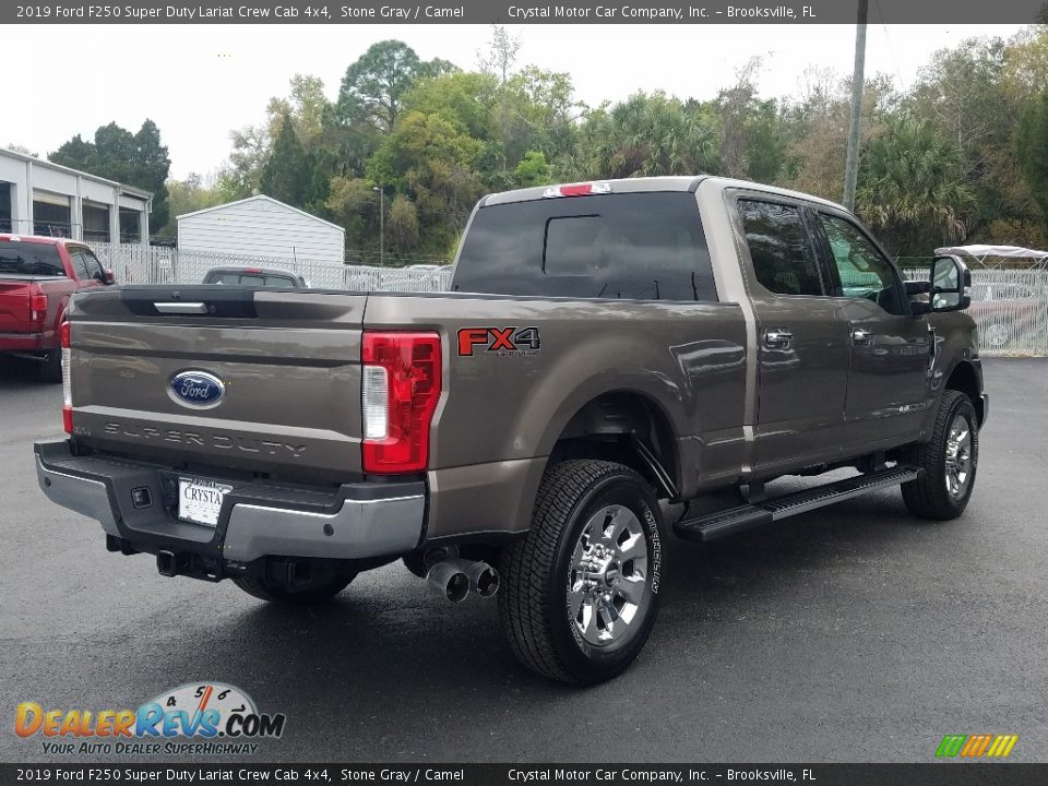 2019 Ford F250 Super Duty Lariat Crew Cab 4x4 Stone Gray / Camel Photo #5