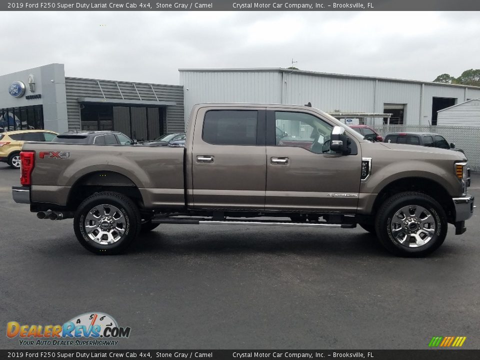 2019 Ford F250 Super Duty Lariat Crew Cab 4x4 Stone Gray / Camel Photo #6