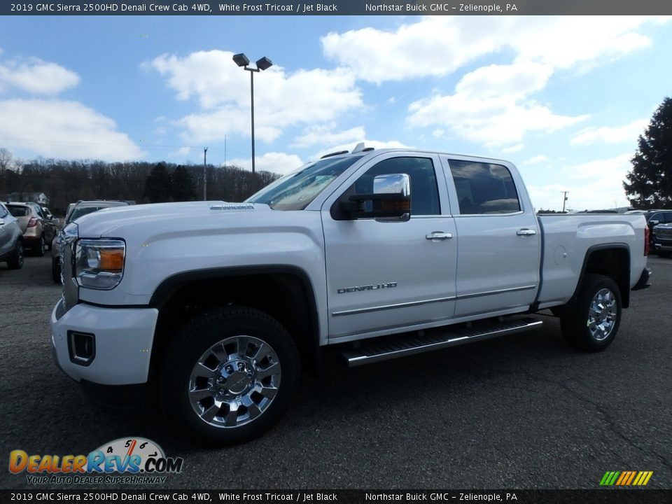 2019 GMC Sierra 2500HD Denali Crew Cab 4WD White Frost Tricoat / Jet Black Photo #1